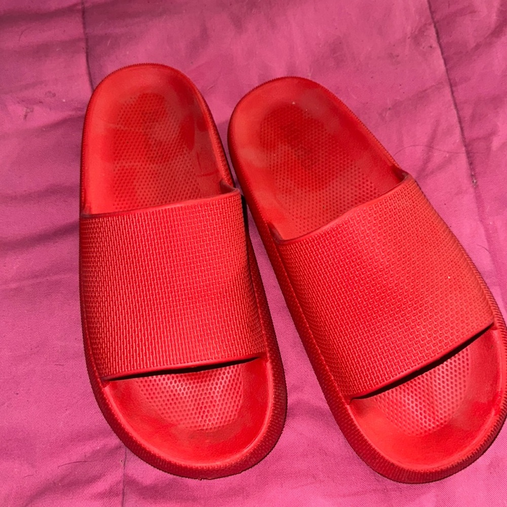Red Slides size 10 womens